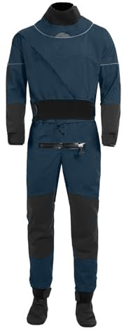 Trocken-Anzüge für Herren in Kaltwasser-Kajak, Neopren-Tauchen, Kanufahren (Marineblau, L)