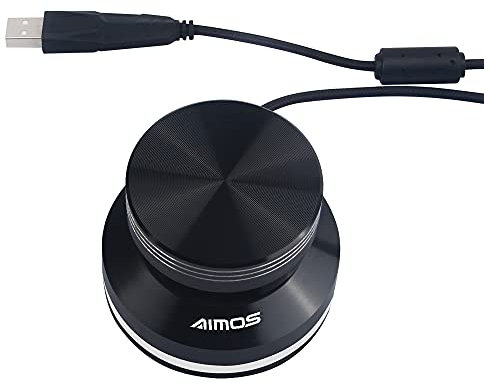 YIWENG USB Audio Lautstärkeregler Knopf, Lautstärkeregler Drehcomputer Lautsprecher Lautstärkeregler Schalter Für Win7 / 8/10 / XP / / Vista Android (Schwarz),One-Key-Mute-Funktion