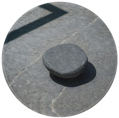 Zen Stone Rundes Mauspad, 20,3 cm, runde, glatte Oberfläche, ideal für Büro und Zuhause