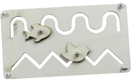 Perfeclan Montessori Spielzeug Busy Board Zubehör Holzspielzeug DIY Früherziehung Spielzeug Motorikspielzeug Sensorik Spielzeug für Kinder, zweigleisige Anordnung