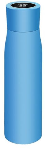 Botella de agua inteligente | Botella térmica LED con pantalla de temperatura con reloj despertador inteligente | Boca ancha, botella de acero inoxidable aislada al vacío para viajes, al aire libre,