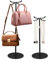 Raweao Bag Display Stand, 2 Pack Handbag Storage Organiser for Closet, Heavy Duty Metal Jewellery Stand Organiser Racks for Counter Closet Bedroom Hat Jewelry Bags Display Rack(Black)