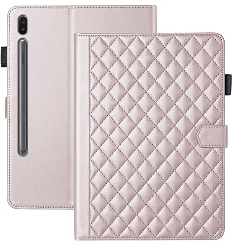 Vaitasy Coque pour Samsung Galaxy Tab S10 FE/ S9 FE/ S9 Business Cuir PU Tablet Étui pour Galaxy Tab S9 Con Portafolio Supporto Funzione Or Rose