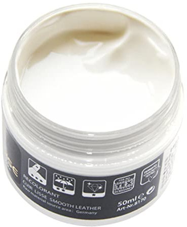 Pâte de rénovation de couleur pour cuir - Pour réparation de canapé, sac - Blanc - 4,8 x 4 cm
