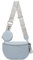 ER.Roulour Umhängetasche Bauchtasche Damen Weiche-Leder Gürteltasche Hüfttasche mit Breiter Gurt und Münze Crossbody Bag (Blau)