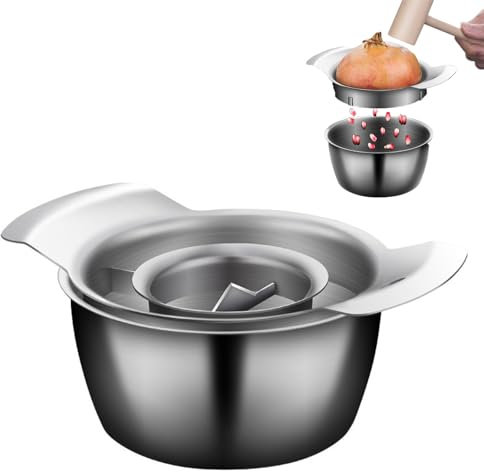 Pomegranate Deseeder Tool, Pomegranate Seed Remover, Pomegranate Peeler Pomegranate Arils Removal Tool, Pomegranate Opener (Silver)