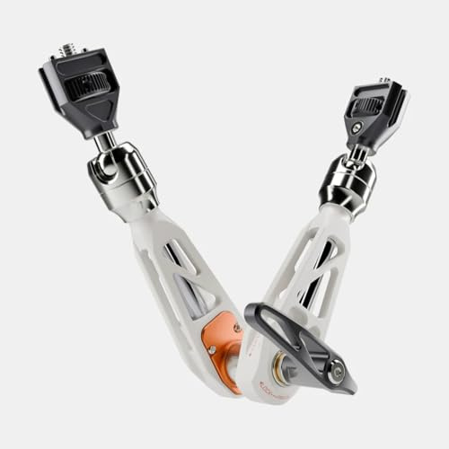 MOFAGE TALOS Damping Magic Arm–Exoskelett-Design, 5kg Tragkraft, Schnellverschluss, einstellbare Reibung, CNC-Präzision, für Monitor, LED Licht, Action Kamera(Beige