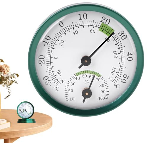 Luftfeuchtigkeitsmesser - Hygrometer Innenfeuchtigkeit, Hygrometer Mit Starkem Zeiger | Hygrometer, Automatisches Messgerät, Thermometer, Sturzsicheres Thermometer Für Terrasse, Wand, Dekorativ, 5,7 C