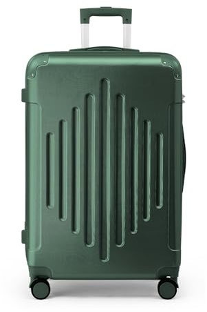 LALAHO Valise de Voyage Moyenne en ABS (Vert Foncé, L/65cm)