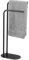Porte-Serviettes Mod. Levante autoportant Porte-Habits Salle de Bain en Acier Noir 30x79x17 cm élégant et Compact pour Serviettes et vêtements