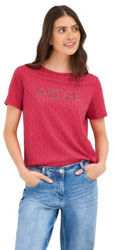 Cecil Damen Ausbrenner-Shirt mit Wording