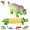 Dinosaur Corn Cob Holders, Cute Dino Corn Holders with Stainless Steel Prongs, Mini Dinosaur Figures Party Decor for Birthday Festival BBQ Kitchen (1PCS - C)