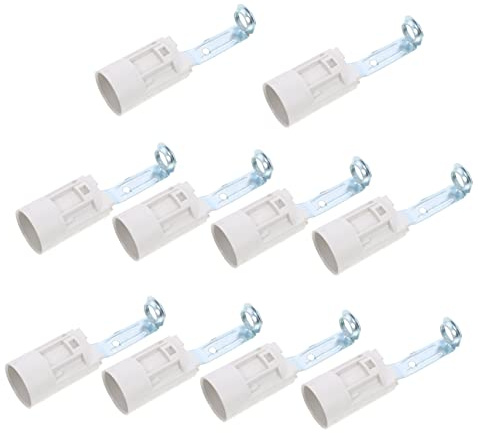 WOONEKY Base Porta Lampada Candela e Base Candelabro in Lega di Zinco e Plastica, Supporto Lampada E14 per Lampade da Tavolo e Lampadari, Set da 10 Pezzi per Uso Domestico e Manuale