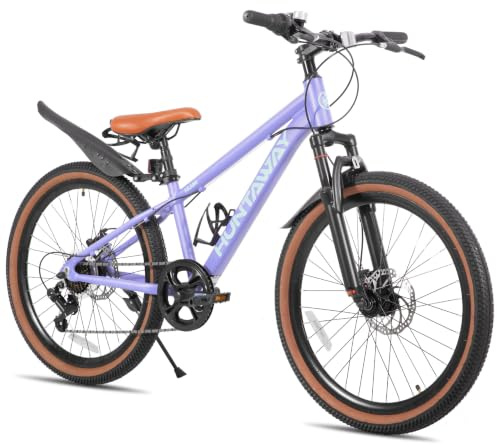 KEANO Huntaway 24 Zoll mit kinderfahrrad, 24 Zoll Mountainbike, Kind und mädchen mit Einer höchstgeschwindigkeit Von 8-10 metern.lila