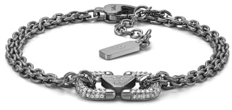 Emporio Armani Herren-Armband aus gunmetalfarbenem Messing, EGS3291001