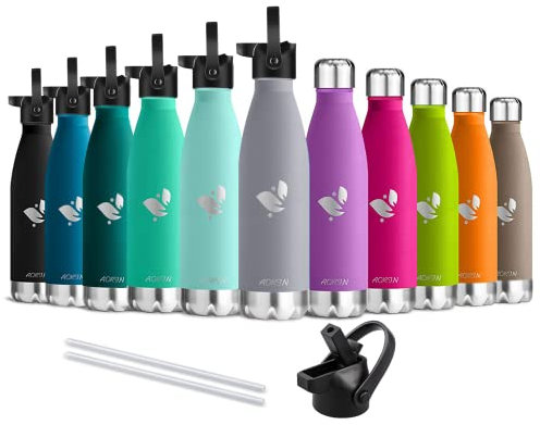 AORIN Bouteille d'eau en Acier Inoxydable isolé à Double Mur - 750ml - Gourde Isotherme Étanche sans BPA, Gourde Inox Bouche Standard, Gourde Enfant pour Sport, Gym, Voyage