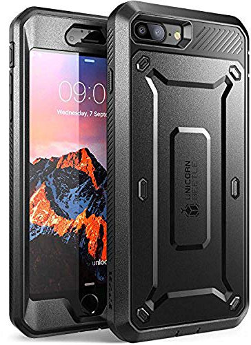 SUPCASE Unicorn Beetle Pro Rugged Holster Case for Apple iPhone 7 Plus 2016/iPhone 8 Plus (2017), Black