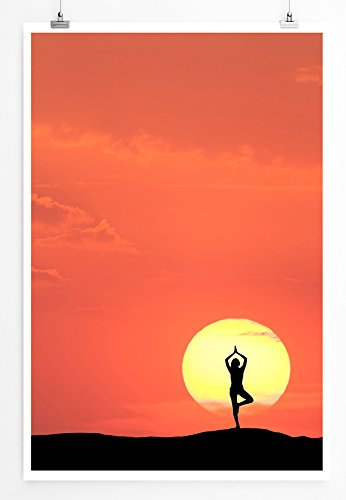 Eau Zone Home Bild - Art Fotos – Yoga am Morgen- Poster Fotodruck in höchster Qualität