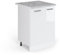 Vicco Küchenunterschrank R-Line, Küchenkommode, Weiß Hochglanz/Weiß, 60 cm, AP Marmor