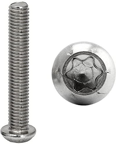 FASTON Flachkopfschrauben Innensechsrund (TORX) M5x8 Edelstahl A2 V2A (20 Stück) Linsenkopf Rundkopfschrauben Linsenkopfschrauben TX Flanschschrauben