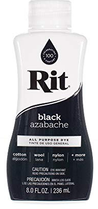 Craft County Líquido de tinte Rit Amplia selección de colores 8 oz. (Negro)
