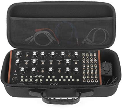 Analog Cases Pulse Case für Moog Mother-32 / DFAM/Subharmonicon & gleichartige Synthesizer (Transporttasche aus langlebigem, geformtem Eva/Nylon, mit robustem Gummitragegriff), Schwarz