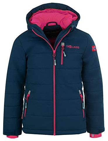 Trollkids Kids Hemsedal Snow Jacket XT 104, Navy/pink