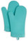 KitchenAid Ribbed Soft Silicone Oven Mitt Set, 7x13, Aqua Sky