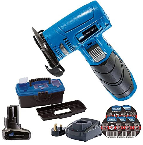 Draper Storm Force Cordless Mini Grinder Metal Cut Off Saw 10.8v 4ah Kit 90271