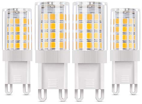 Vicloon G9 LED Lampen, 4er Pack G9 LED Birne 5W ersetzt 50W Halogenlampen Warmweiß 3000K/ Nicht Dimmbar/ 360° Abstrahlwinkel Leuchtmittel Birne, Lampe 85-265V AC