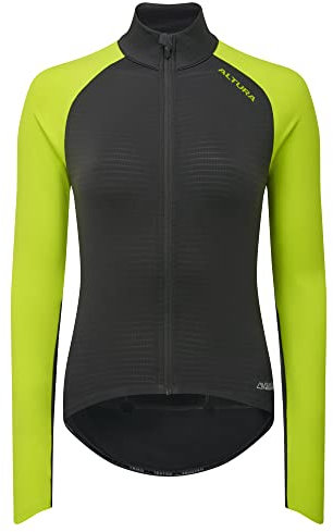 Altura Icon Women's Long Sleeve Jersey: Breathable, Moisture-Wicking Fabric, Thermal Insulation, Reflective Details, Three Rear Pockets, and Stylish Fitted Design