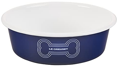 Le Creuset Hundenapf aus Emaille, mittelgroß, 4 Tassen, Dunkelblau