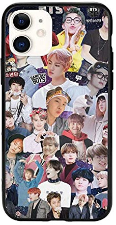 Classic Jhope Jimin Jin Jungkook Suga V RM Design Handyhülle für iPhone Hülle B_T-S Anti-Rutsch TPU Vert Schutzhülle (iPhone 11)