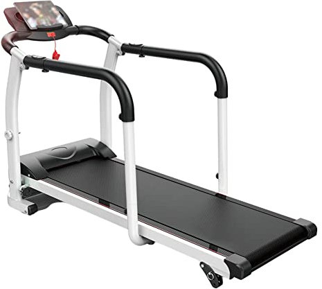 YZDKJDZ Folding Walking Machine for Elderly, Electric Rehabilitation Treadmill with Safety Handrails and LED Display, for Home Fitness Exercise Limb Recovery Indoor Training, 2.0HP Motor