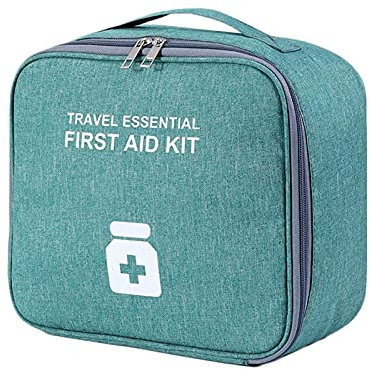 papasgix Medikament Tasche Medizinbox Große Kapazität Ablageboxen Home Tragbare Aufbewahrungsbox wasserdichte Kulturbeutel Waschtasche Reise Toilettentasche (Reines Grün)