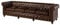 MASSIVMOEBEL24.DE | Chesterfield Sofa 4-Sitzer aus Echtleder #104 | aus echtem Büffel-Leder - Braun | 274x82x75 cm | mit Nieten | Couch Polstercouch 4er Sitzer