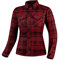 SHIMA RENEGADE LADY 2 Motorrad Hemd Damen - Verschleißfest Baumwolle Karierte Motorradjacke Damen mit CE Protektoren, FiberQL - Aramid und Kühlungsschicht, Reißverschluss (Rot, XS)