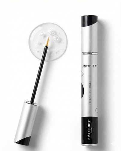 Perfect Look London Eyelash & Brow Serum with Tetrapeptide, Aloe Vera, Red Clover – Lash Growth Booster, Natural Thickening Formula for Longer, Fuller Lashes & Brows – 5ml