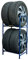 Goodyear Étagère pour 4 pneus, Gain de Place, Hauteur réglable, 2 Niveaux, capacité de Charge jusqu'à 120 kg, Bleu