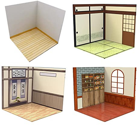 Baoblaze 1/12 Modell Display Hintergrund Diorama Layout Garage für Figuren Puppenmodell