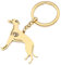 RAIDIN Edelstahl 18K Gold Silber Plattiert Süße Schlüsselanhänger Hund Schlüsselring für Damen Mädchen Geschenke Auto Geldbeutel Schlüssel Zubehör (Gold-152 WHIPPET)