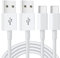 USB C Charger Cable 2Pack 3FT/1M USB A to USB C Cable Fast Charging Compatible for iphone 16 15 Pro, Samsung Galaxy S24 S23 S22 S21 Note 10 9 8, Huawei, Google Pixel, Sony Xperia-White.