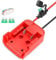POFET Battery Adapter Power Wheels Adaptor for Milwaukee 18V Battery Dock Power Connector with Switch Fuse Holder for RC Car Toys Robotics