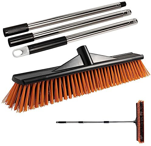 PHASZ Brosse à récurer Les sols, Autolaveuse Portable pour Le récurage des sols, Brosse de coulis de Brosse de récurage de Sol Portable, Brosse de Balayage extérieure pour entrepôts, garages, balcons