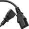 Perfect Cavo di alimentazione Euro, spina IEC C13 a presa IEC C14 dritta, cavo di alimentazione accessorio per elettrodomestici, 1,00 m, nero