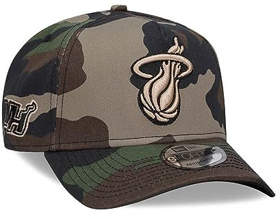 New Era Miami Heat C Dub Camo 9Forty A Frame Snapback Cap