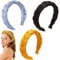 3 Pcs Geflochten Stirnband, Dick Gepolstert Breit Haarreif Vintage Haarband Mode Kopfband für Damen Mädchen