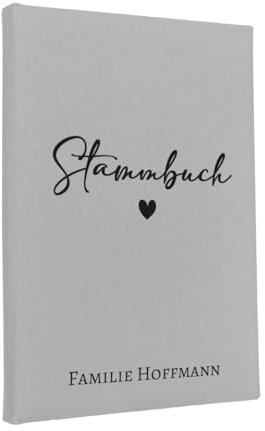 Hochzeitideal Stammbuch der Familie 'Tammy' Nr.302 inkl. Personalisierung (Hellgrau, A5)