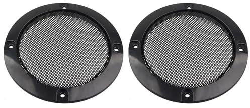 Jopto 2pcs 5 Inch Black Round Speaker Grill Steel Mesh Decorative Circle Woofer Guard Protector Cover Parts Replacement for Home Audio Speaker Car Speaker Grill Covers