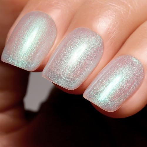 Imtiti Smalto per unghie bianco scintillante, 15 ml di smalto colorato bianco verde UV/LED Soak Off Gel Polish Nail Art Design Manicure Salon DIY Gel 1Pcs